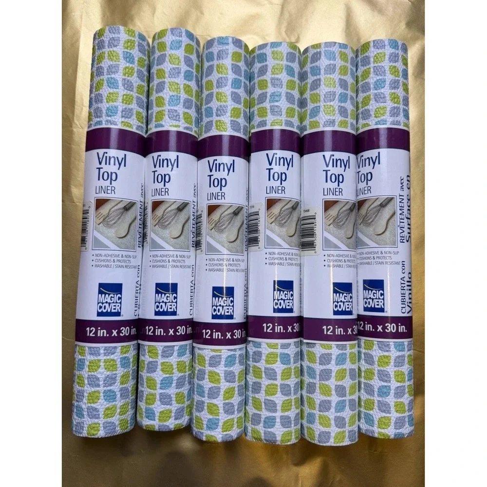 6 Rolls Magic Cover Vinyl Top Liner- Cushions and Protects 12 x 30